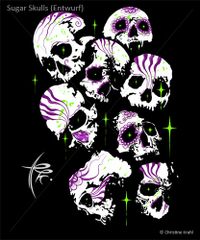 Halloween, totenkopf, sugar skull, santa muerte, oktober, gothic, totensch&auml;del, day of the dead,